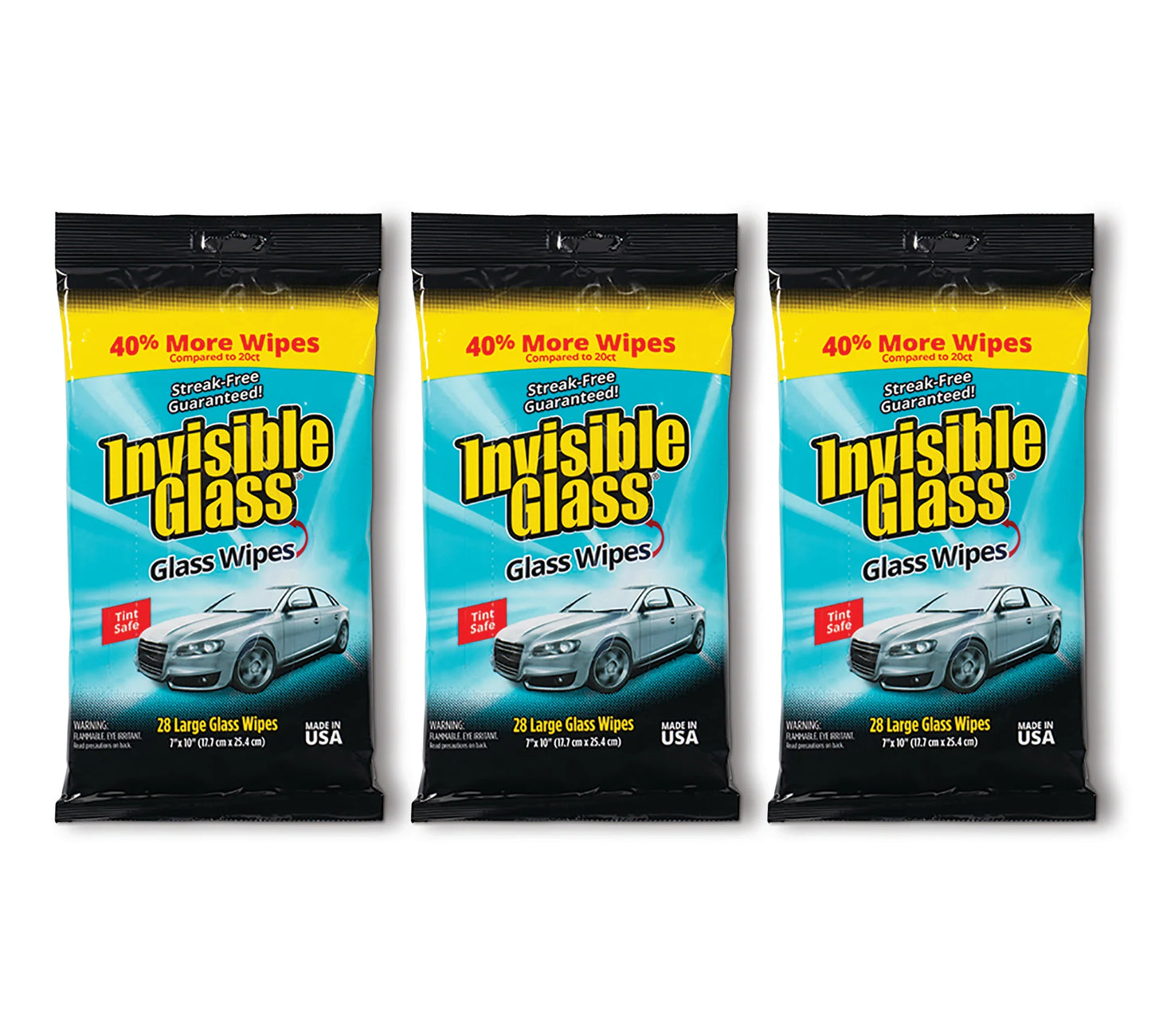 Invisible Glass Wipes Flat Pack