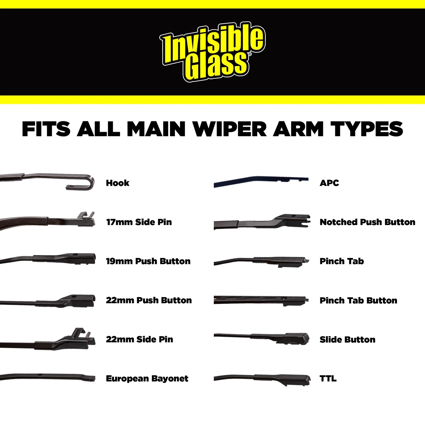 Invisible Glass Ceramic Silicone High Endurance Wiper Blade 18"