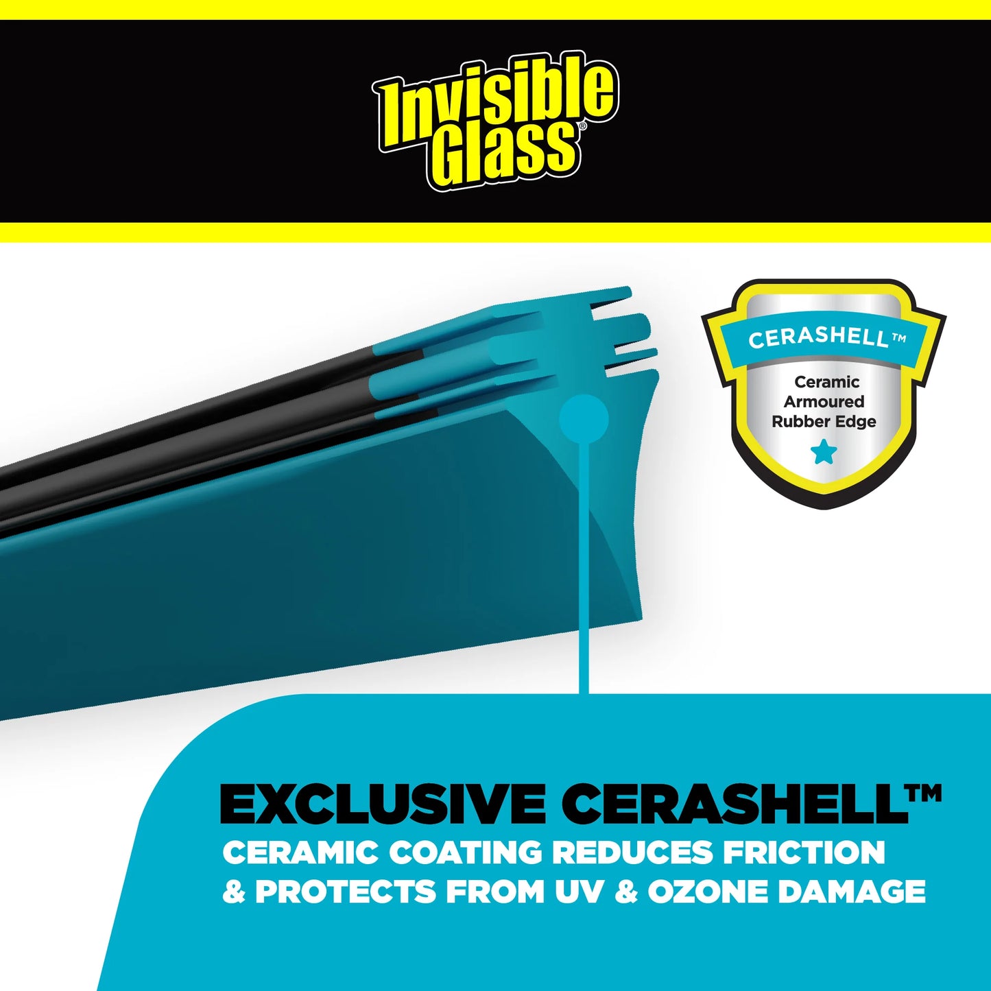 Invisible Glass Ceramic Silicone High Endurance Wiper Blade 18"